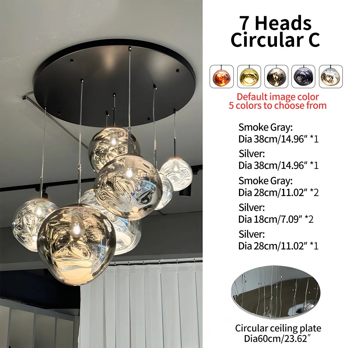 Antizer Large Lava Chandelier Customization