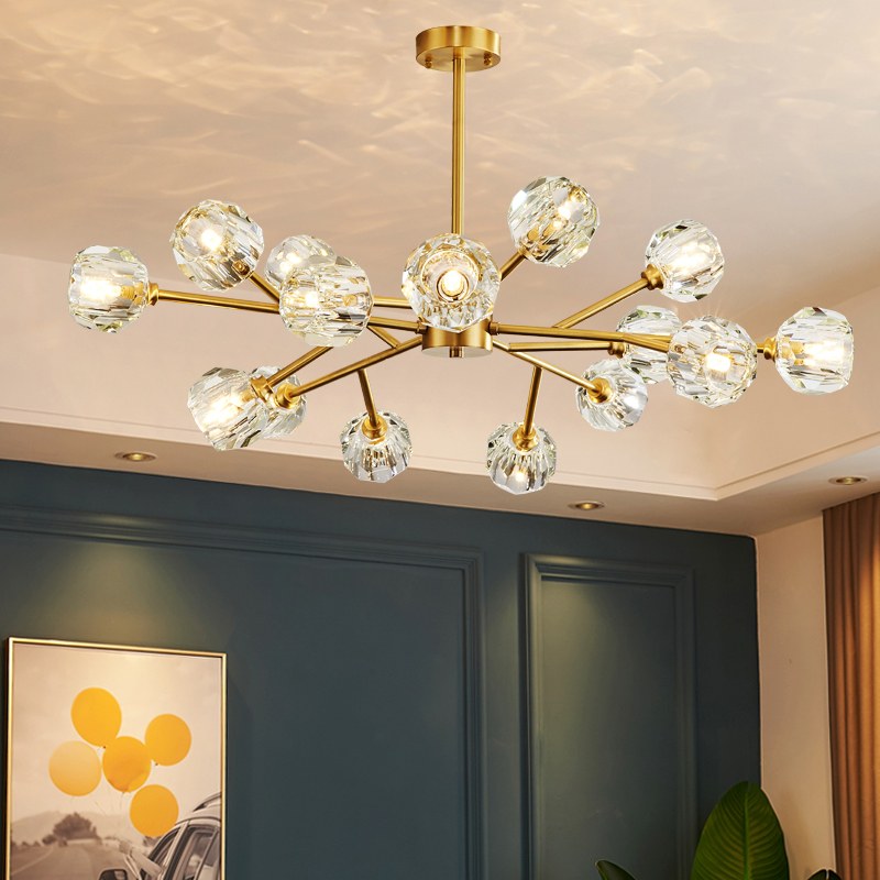 Crystal Ball Round Cluster Chandelier