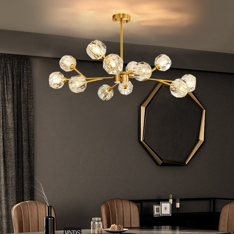 Crystal Ball Round Cluster Chandelier