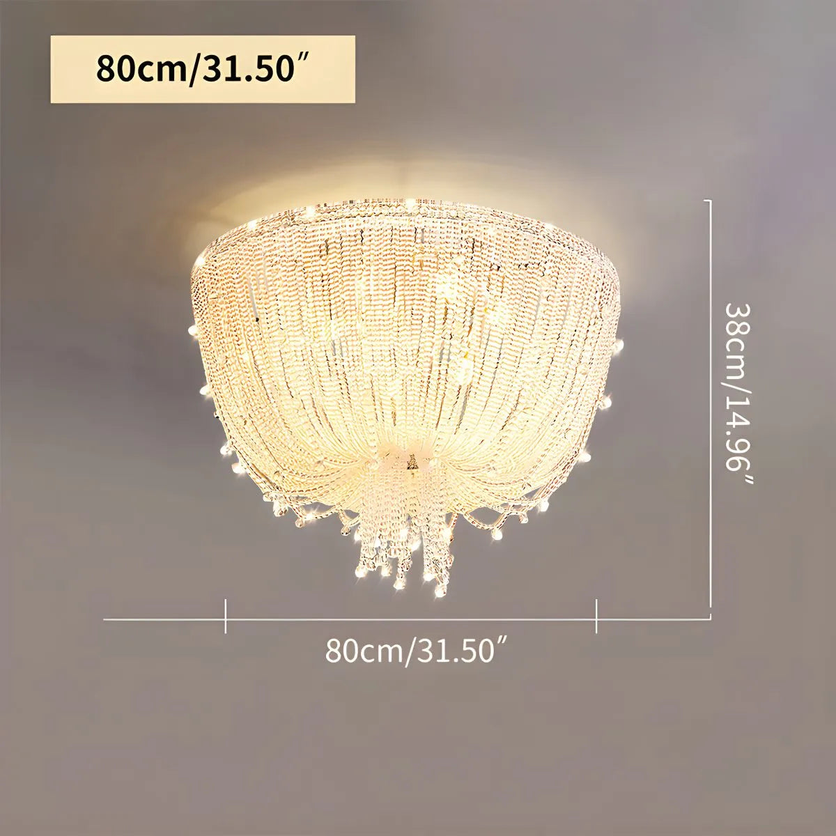 Antizer Creative Crystal Tassel Ceiling Light