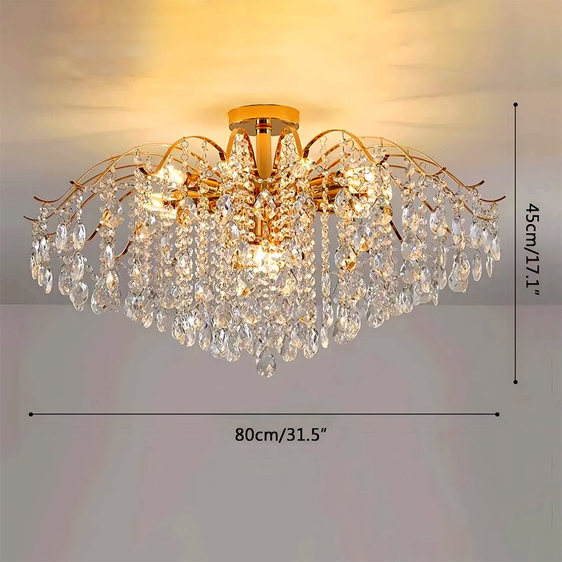 French Retro Crystal Chandelier