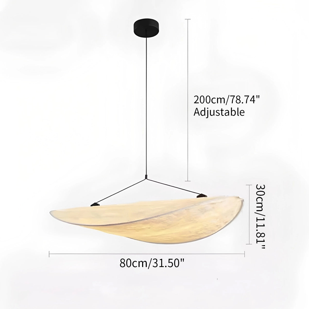 Antizer Zen Art Cloud Shape Silk Pendant Light for Living Room