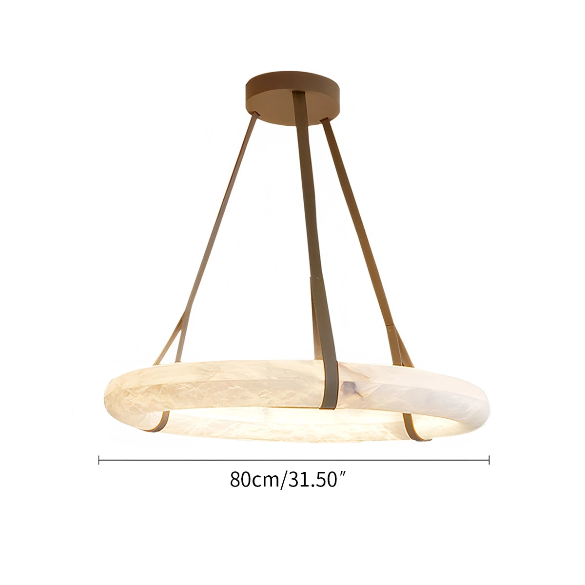 Antizer Simple Ring Spanish Alabaster Pendant Light for Living Room