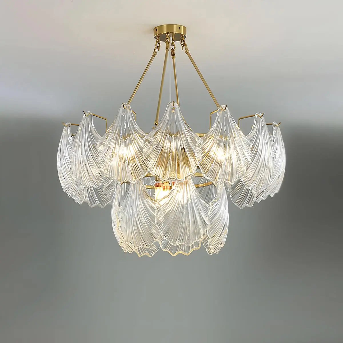 Antizer Vintage Rowan Glass Shell Chandelier