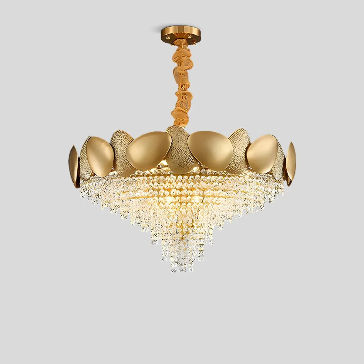 Antizer Luxurious Crystal Golden Chandelier