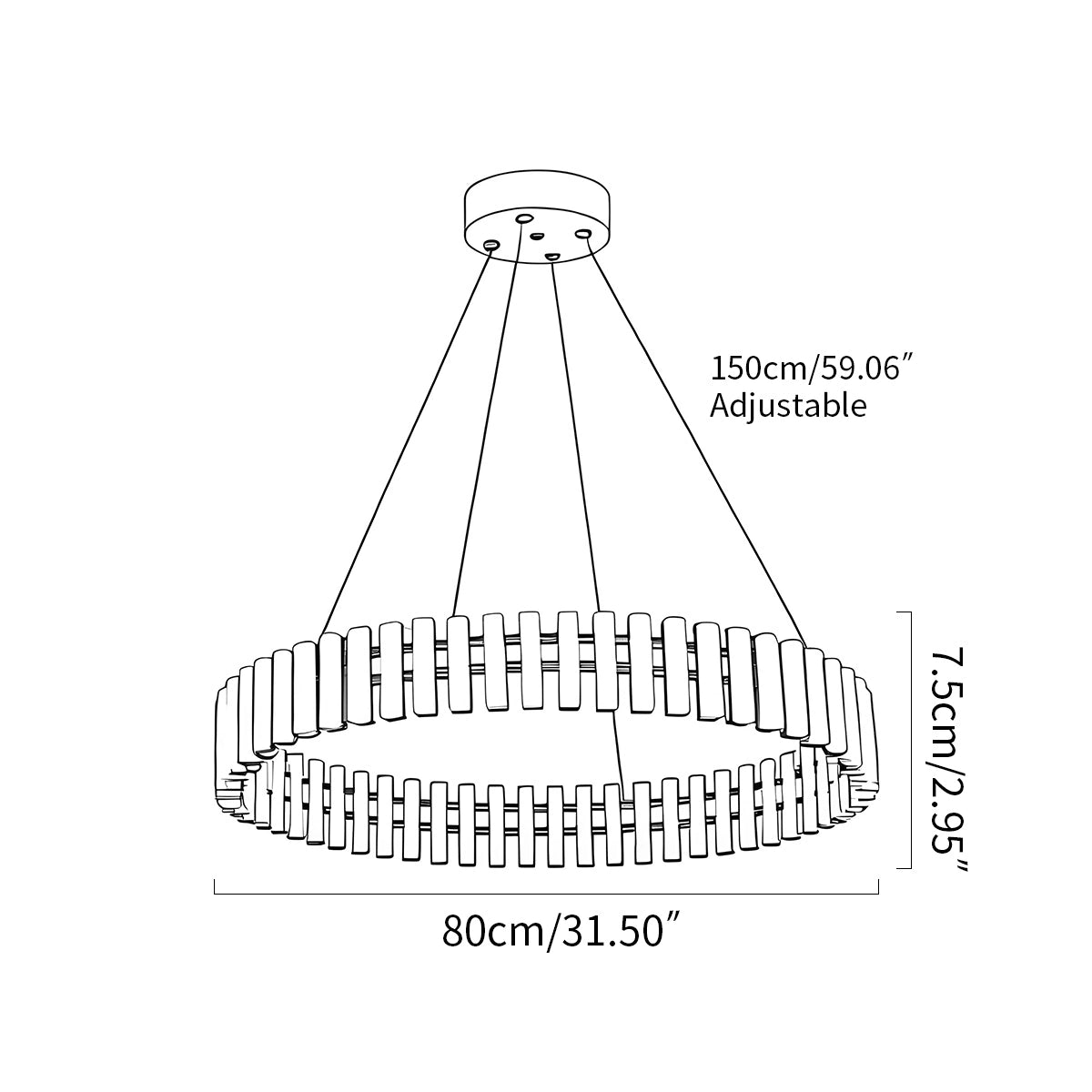Antizer Nordic Creative Circle Chandelier