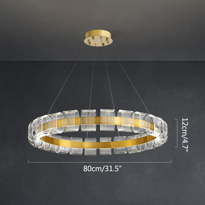 Gold Circular Led Chandelier