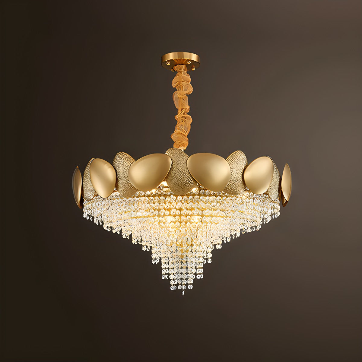 Luxurious Crystal Golden Chandelier