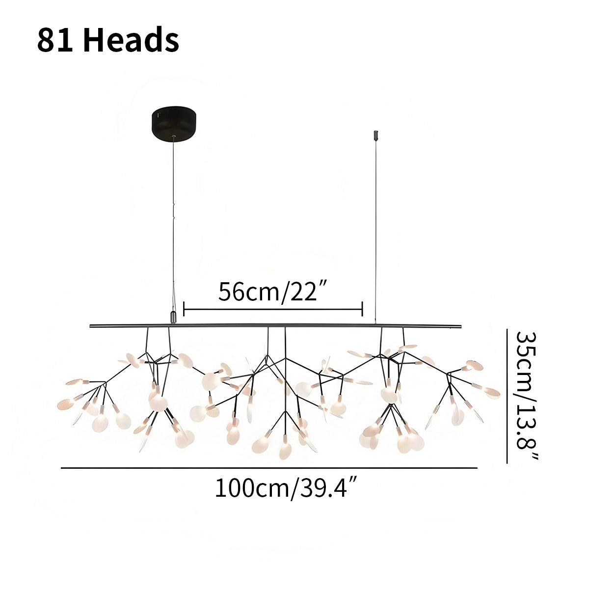 Antizer Black Firefly LED Chandelier