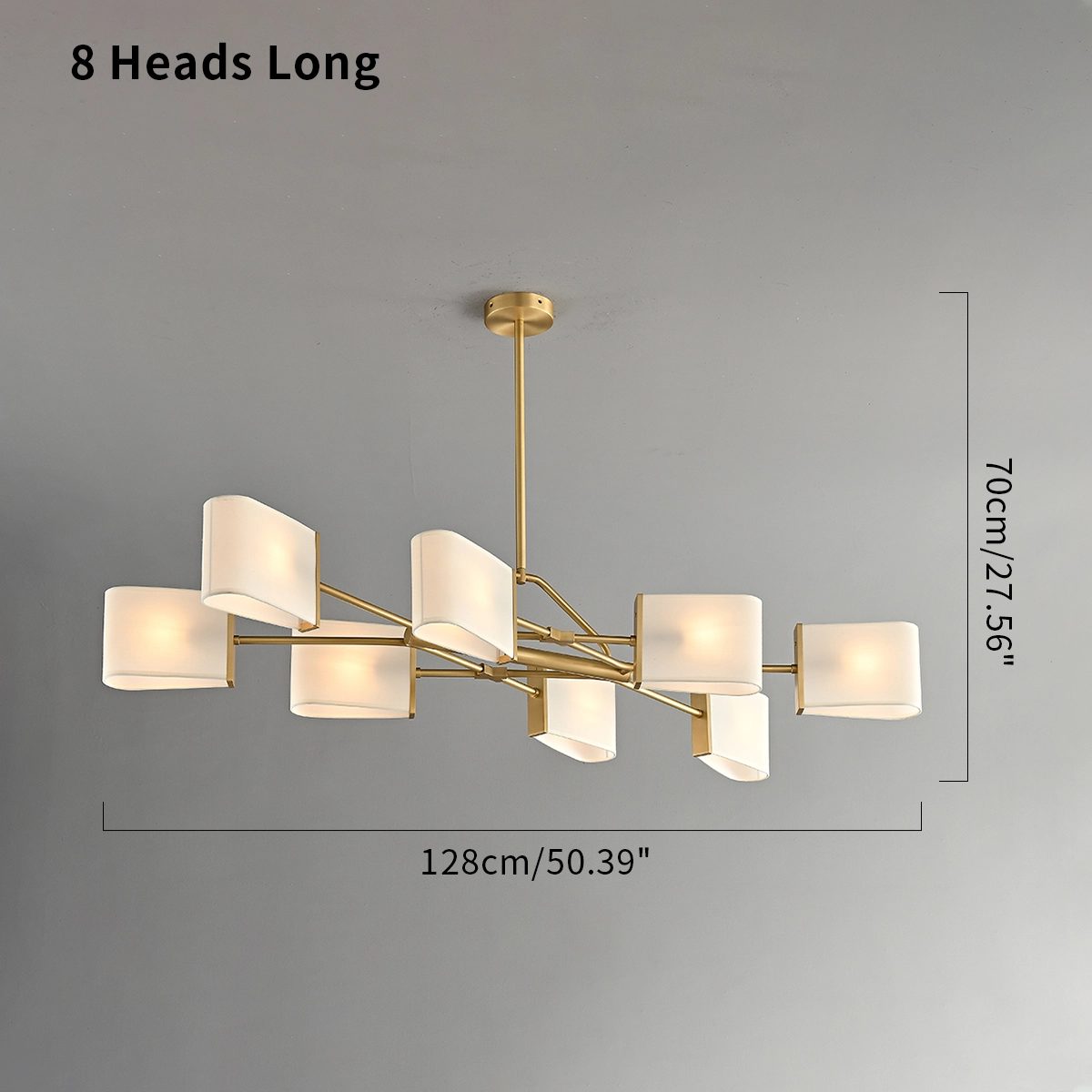 Antizer American Retro Brass Fabric Chandelier