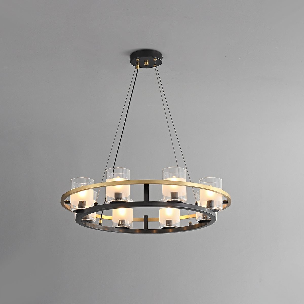 Antizer Nordic Art Simulation Candle Glass Chandelier