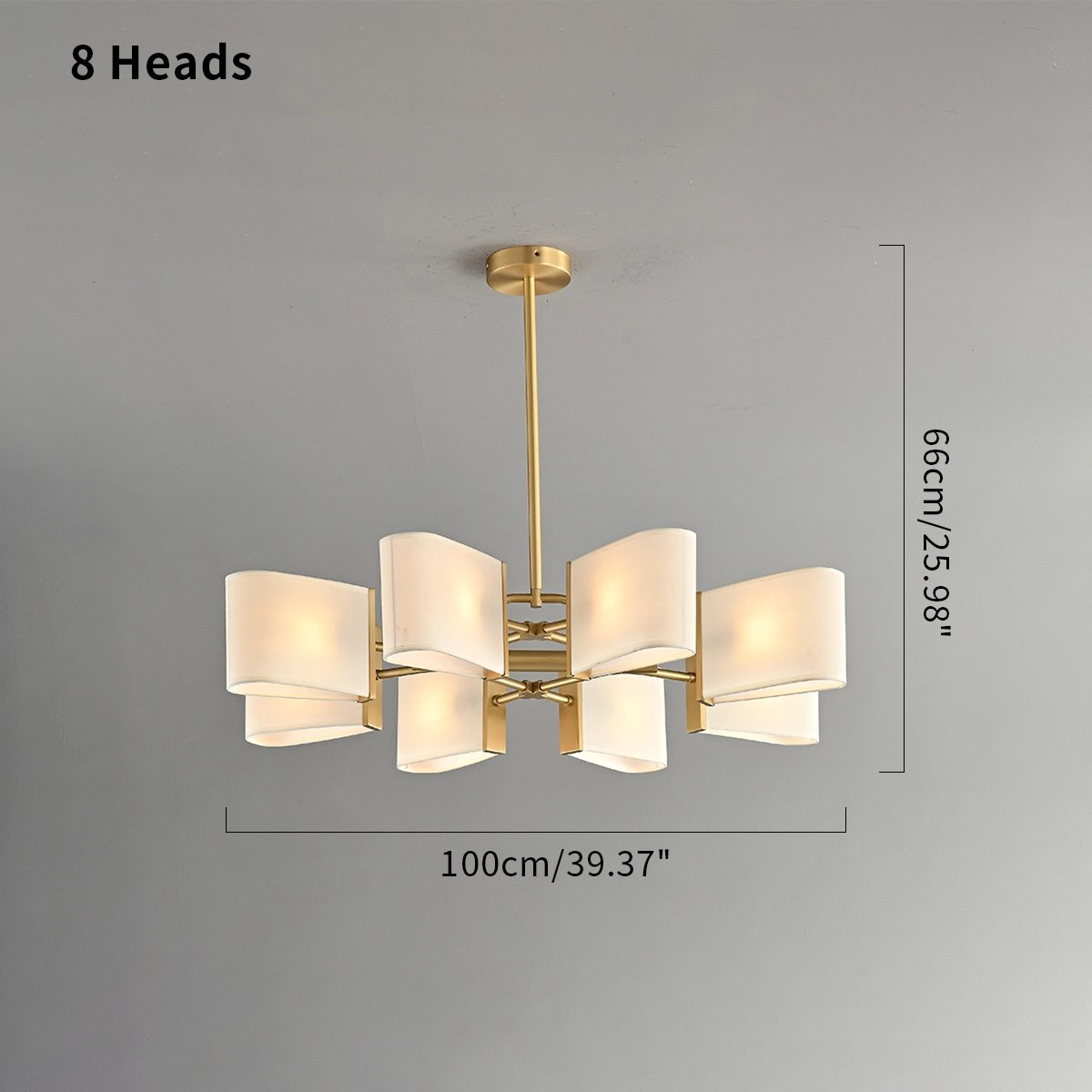 Antizer American Retro Brass Fabric Chandelier