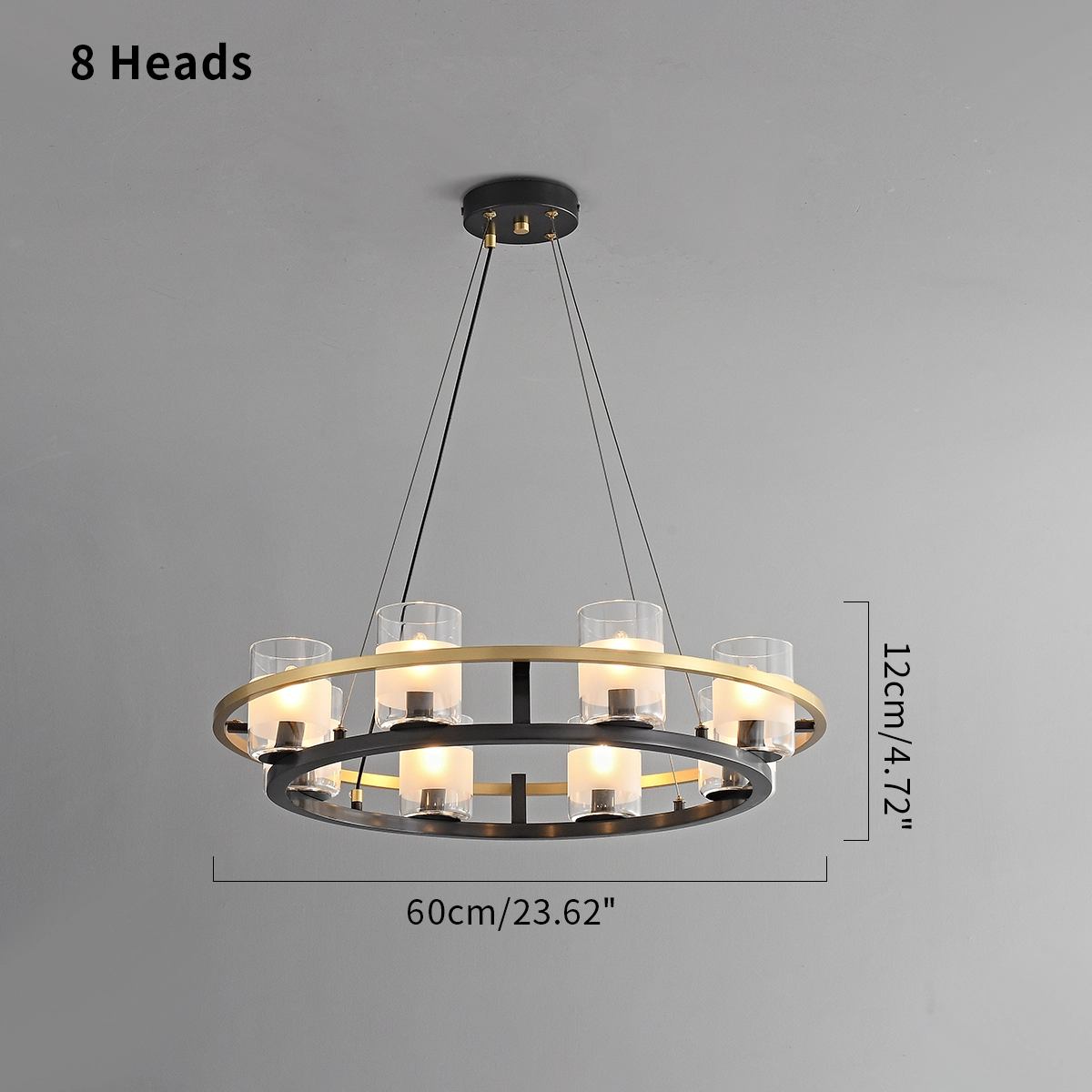 Antizer Nordic Art Simulation Candle Glass Chandelier