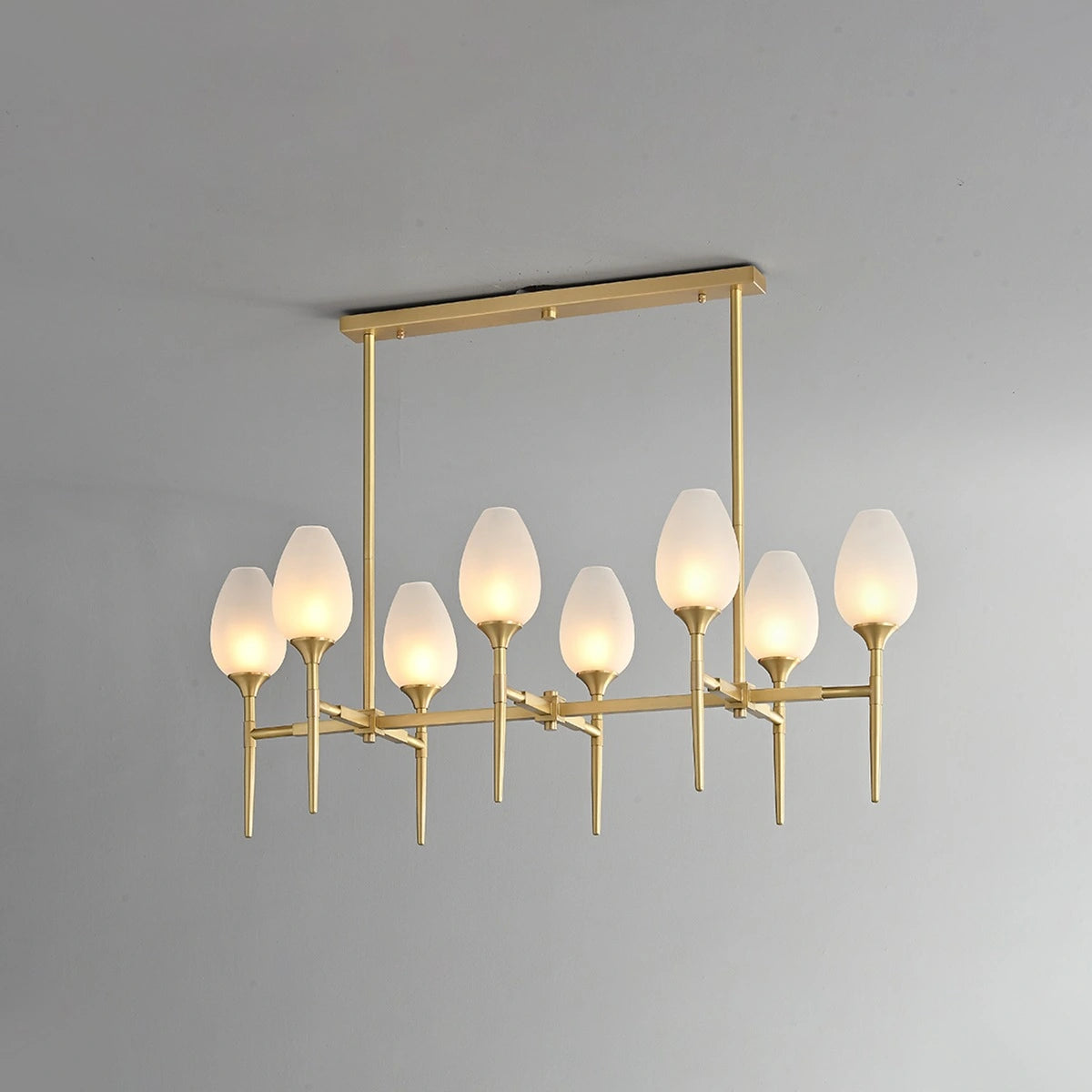 Antizer American All-Copper Bud Glass Chandelier