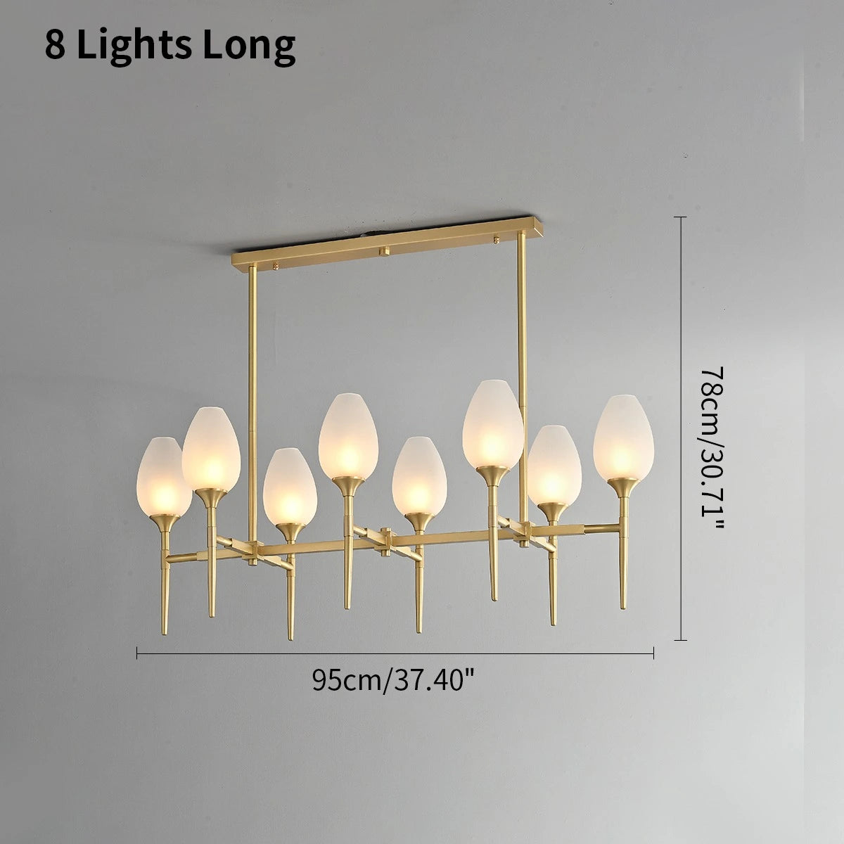 Antizer American All-Copper Bud Glass Chandelier