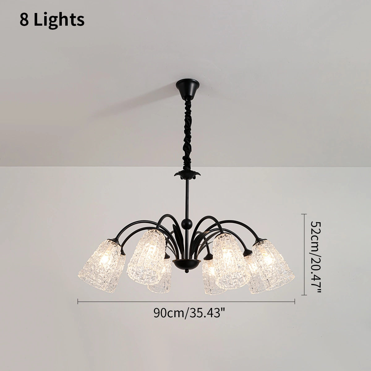 Antizer American Retro Iron Glass Chandelier