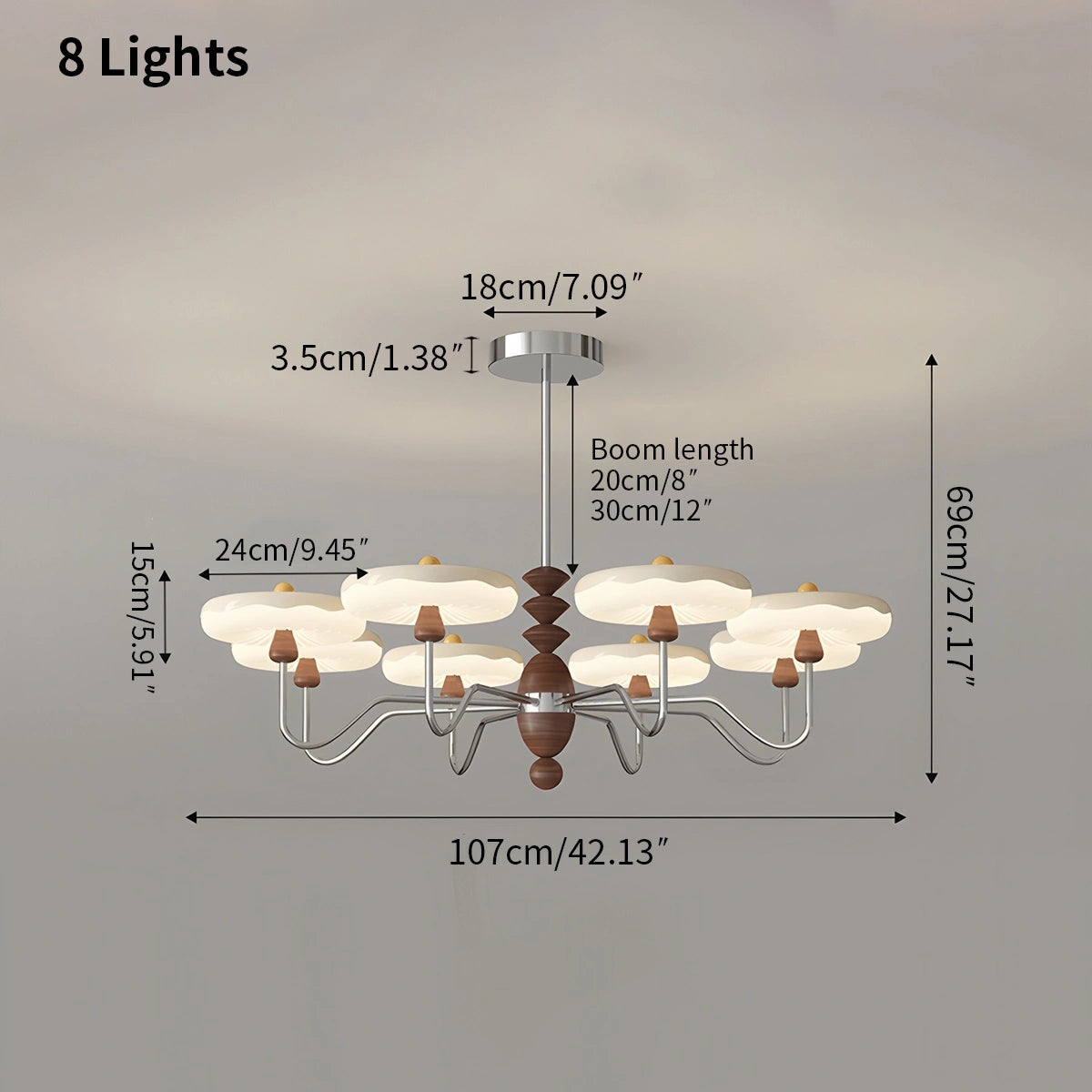 Antizer French Cream Style UFO Chandelier for Living Room