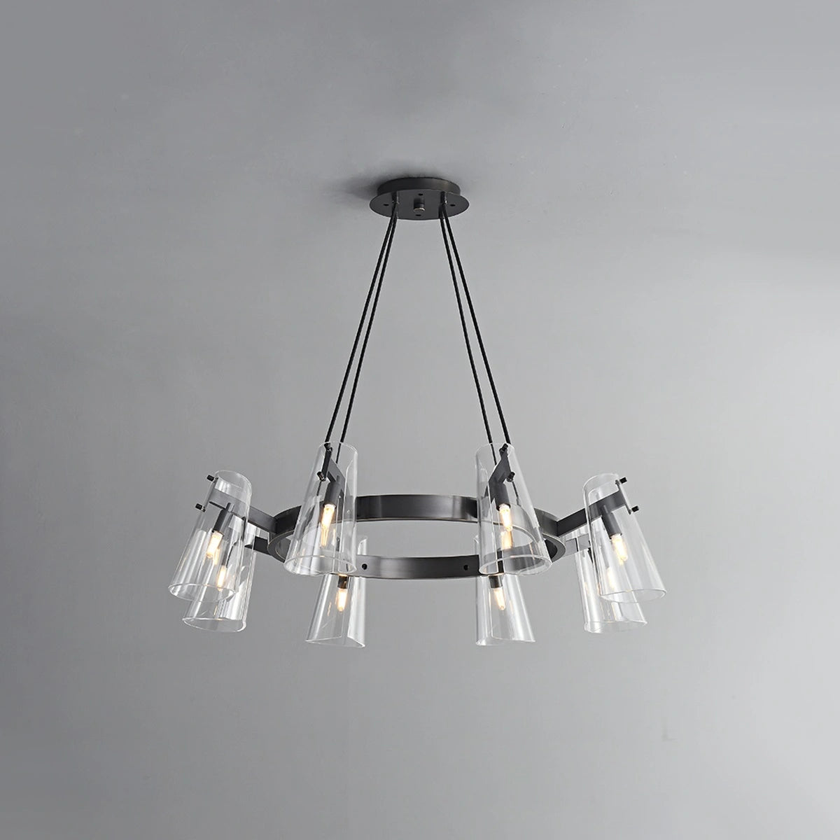 Antizer Modern All-Copper Acrylic Chandelier for Dining Room