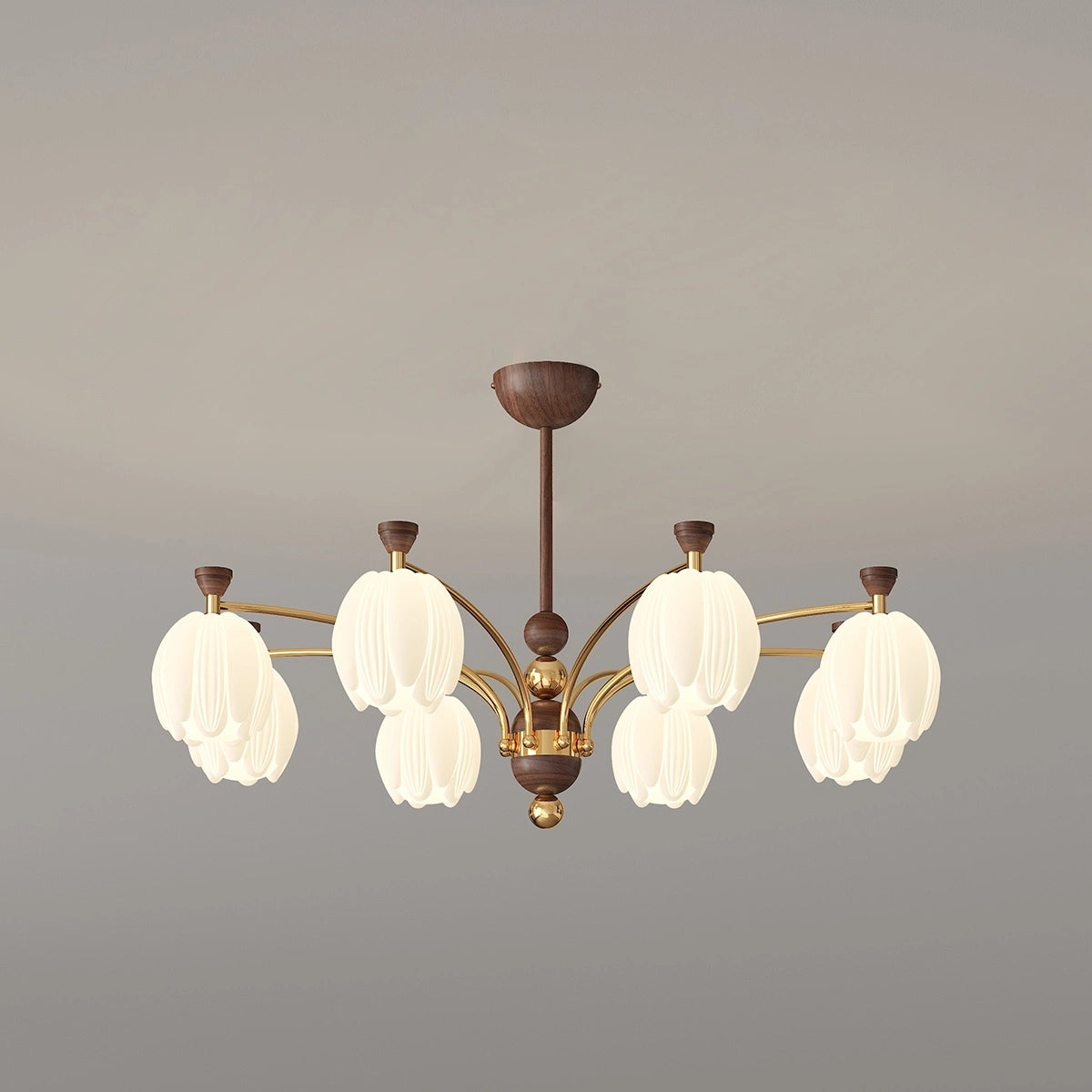 Antizer French Retro Cream Flower Bud Chandelier