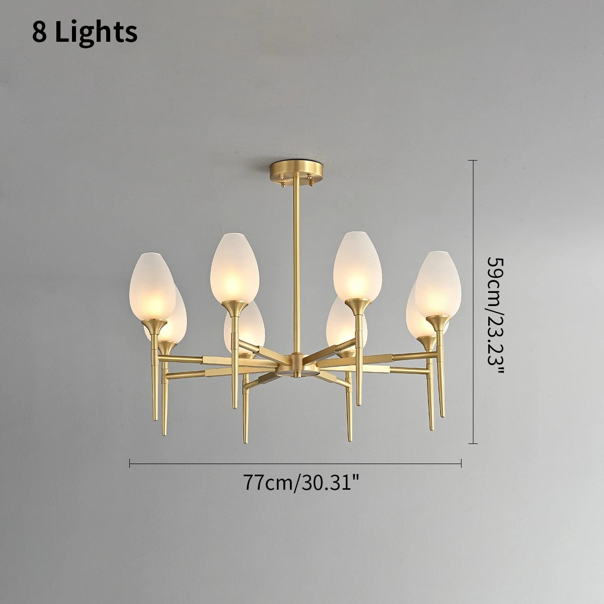 Antizer American All-Copper Bud Glass Chandelier