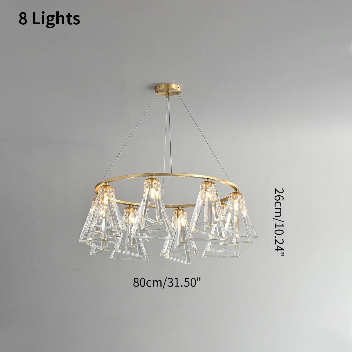 Antizer Modern Simple Crystal Chandelier for Living Room
