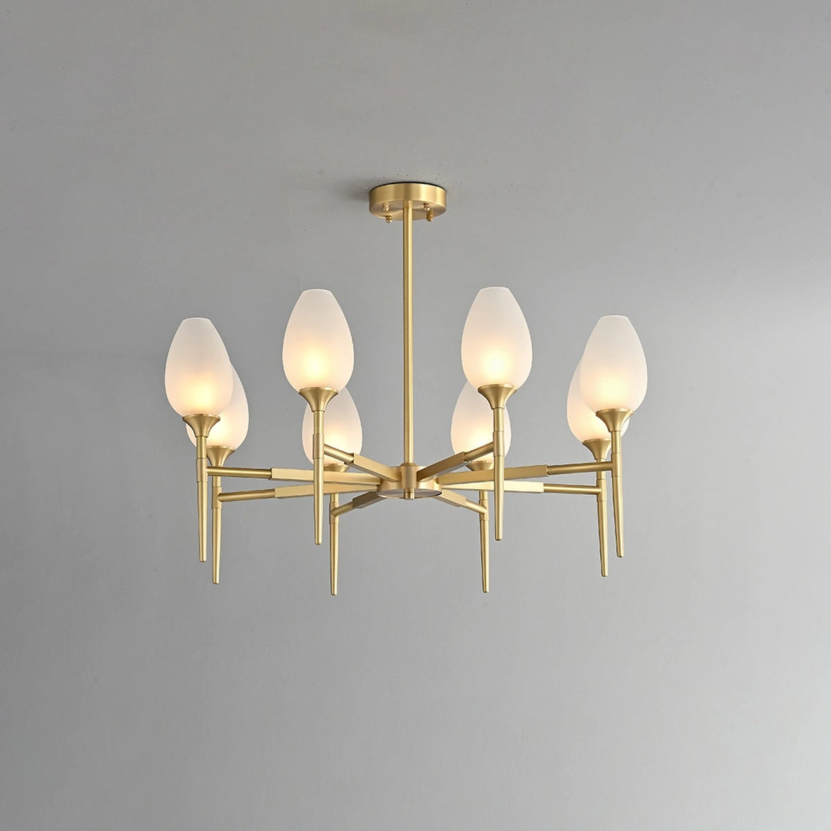 Antizer American All-Copper Bud Glass Chandelier