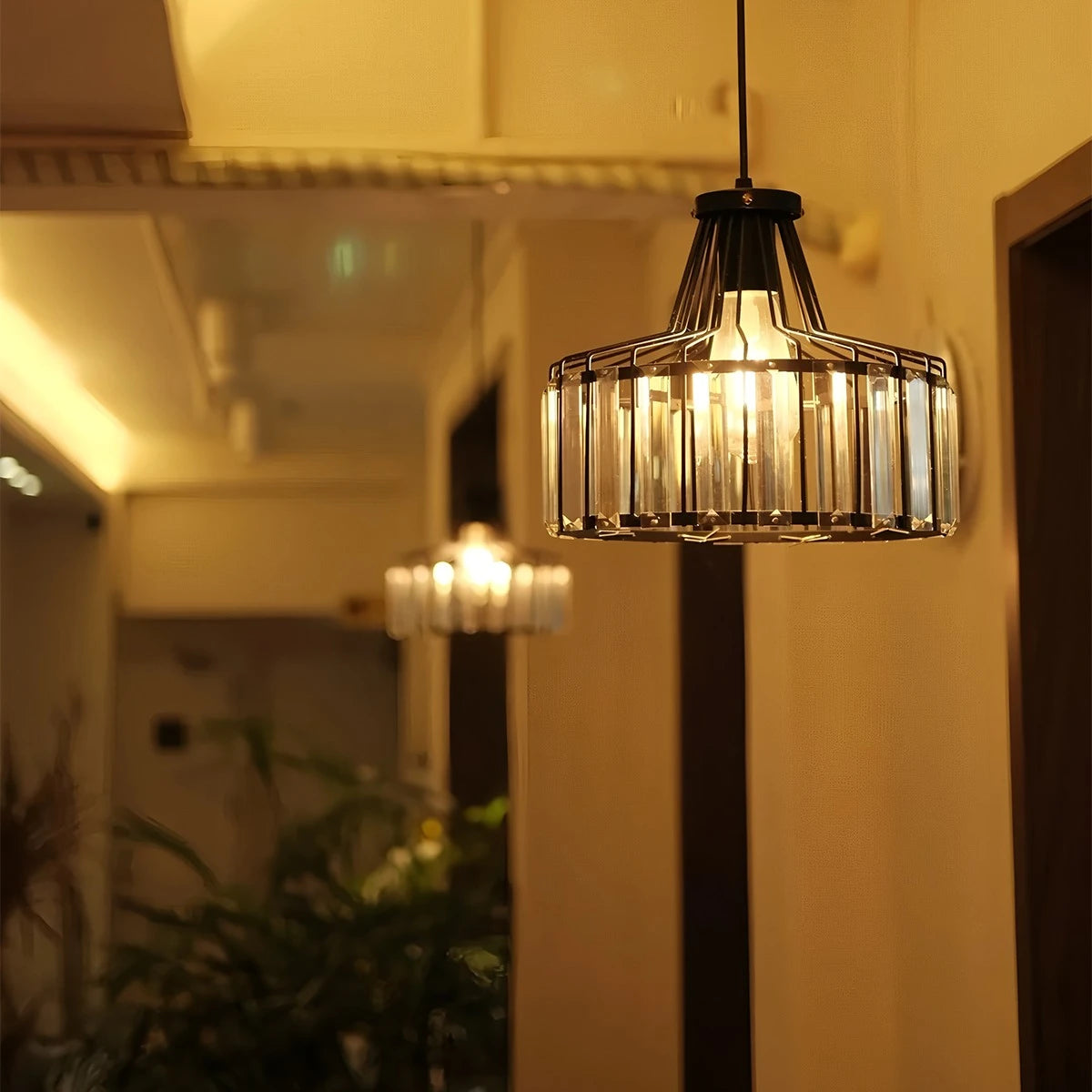 Antizer Modern Iron Art Glass Pendant Lamp for Kitchen