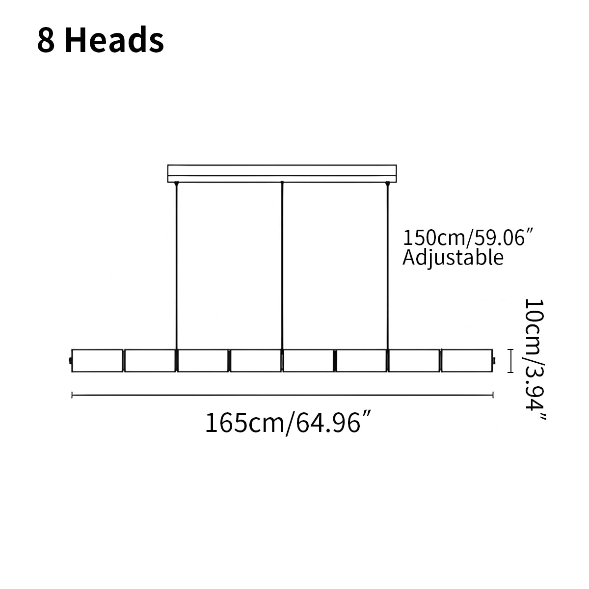 Antizer Minimalist Long Glass Pendant Light