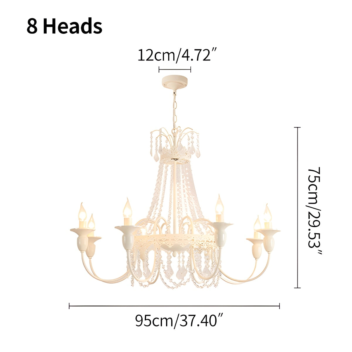 Antizer French Candle Crystal Chandelier