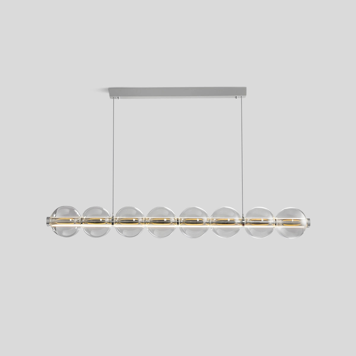Antizer Modern Long Bubble Glass Pendant Light 8 Heads