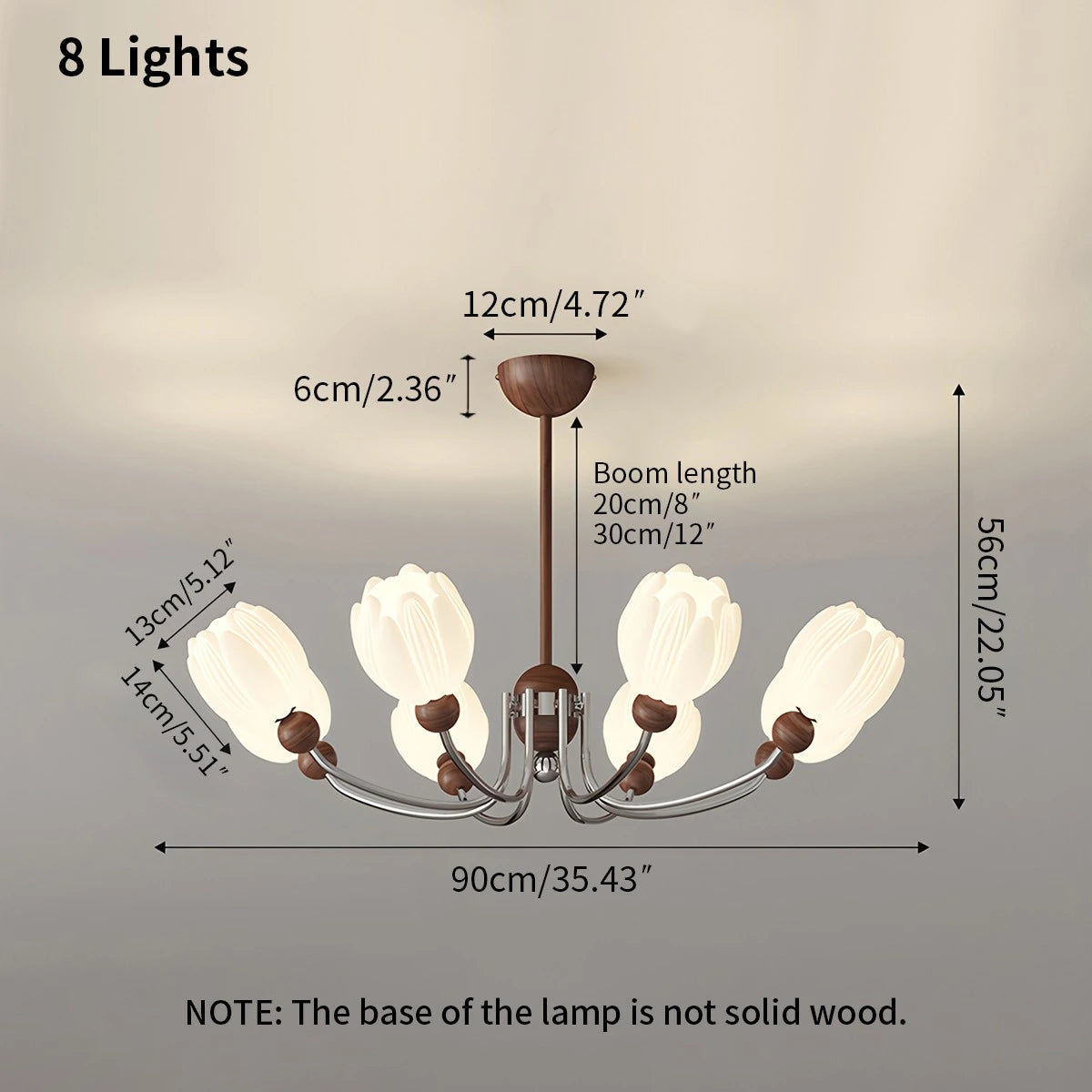 Antizer French Retro Flower Chandelier for Living Room