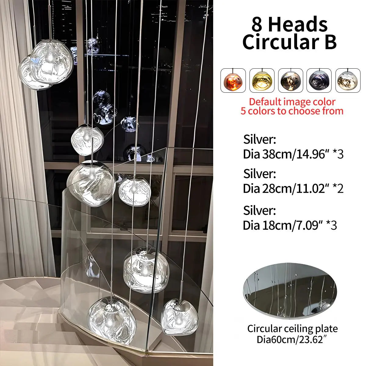 Antizer Large Lava Chandelier Customization