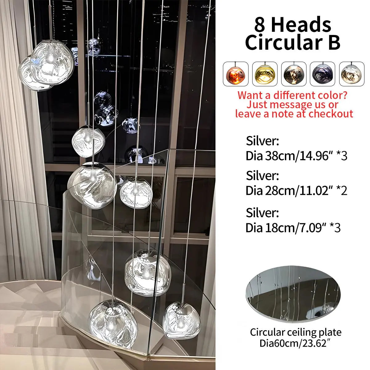 Antizer Large Lava Chandelier Customization