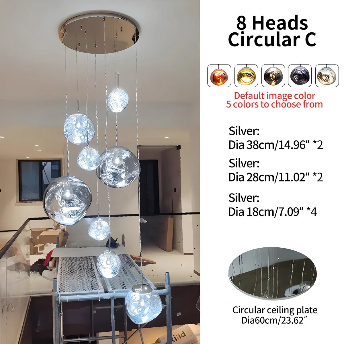 Antizer Large Lava Chandelier Customization