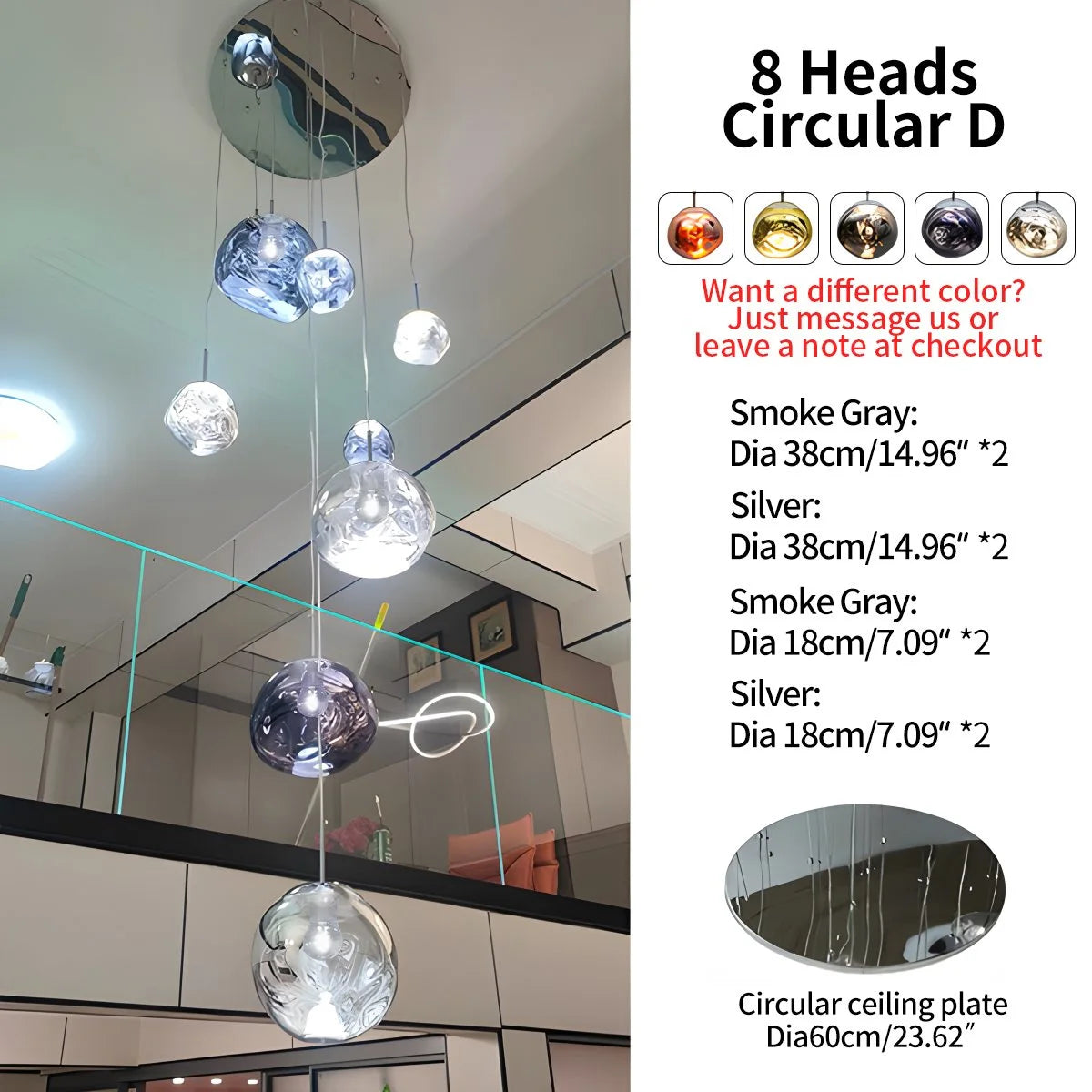 Antizer Large Lava Chandelier Customization