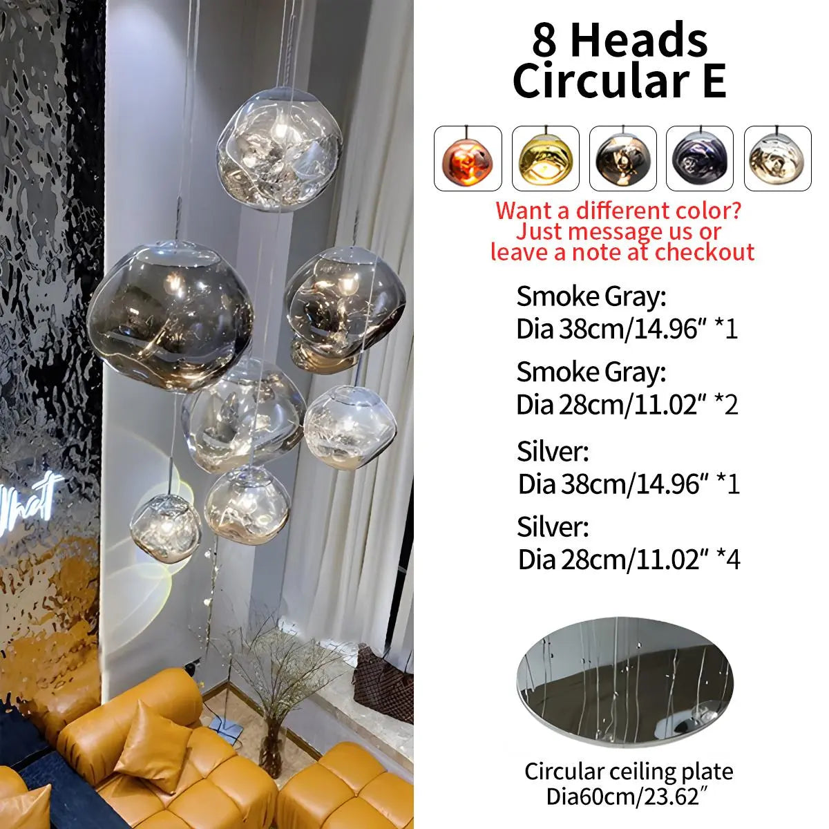 Antizer Large Lava Chandelier Customization