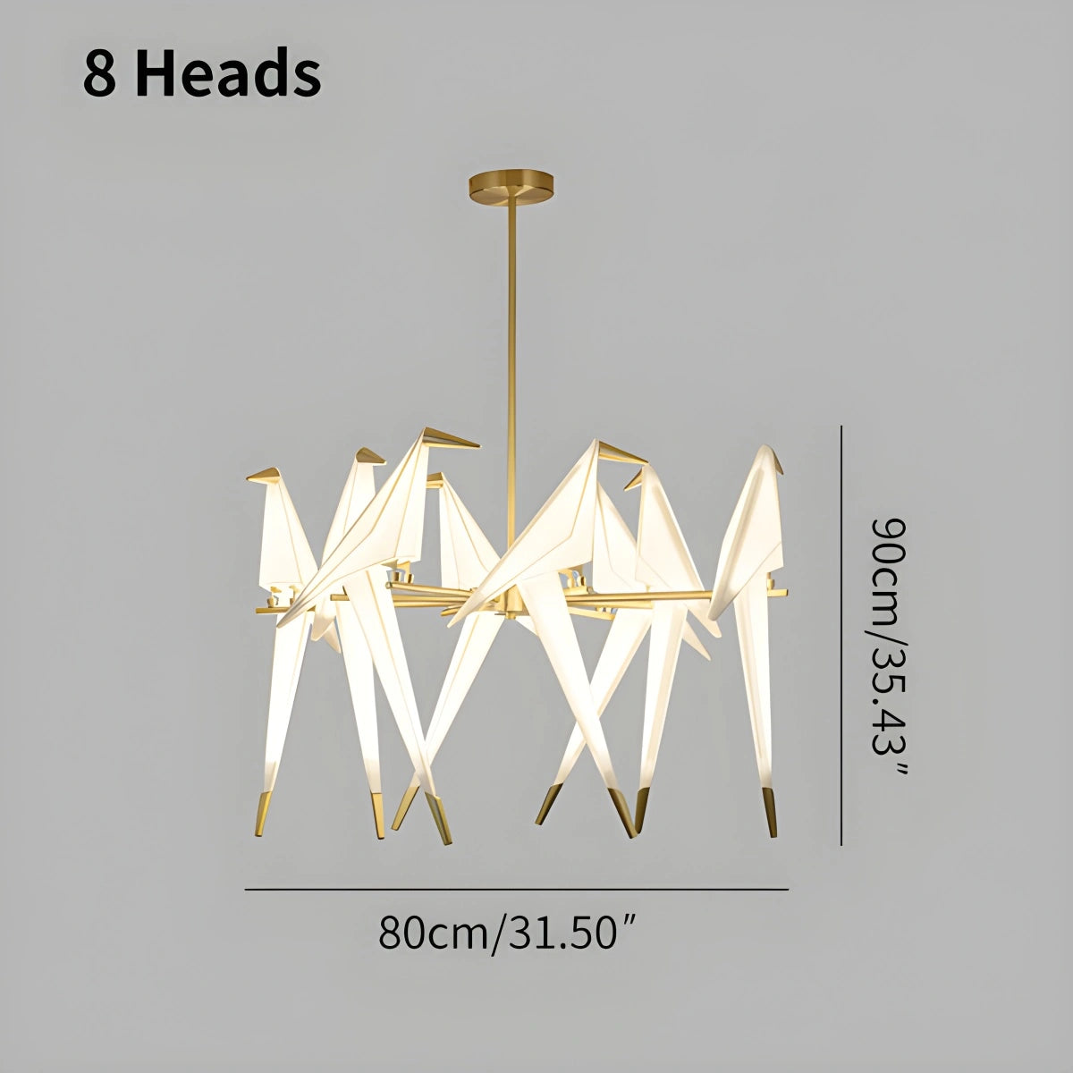 Antizer Paper Crane Bird Chandelier for Dining Room