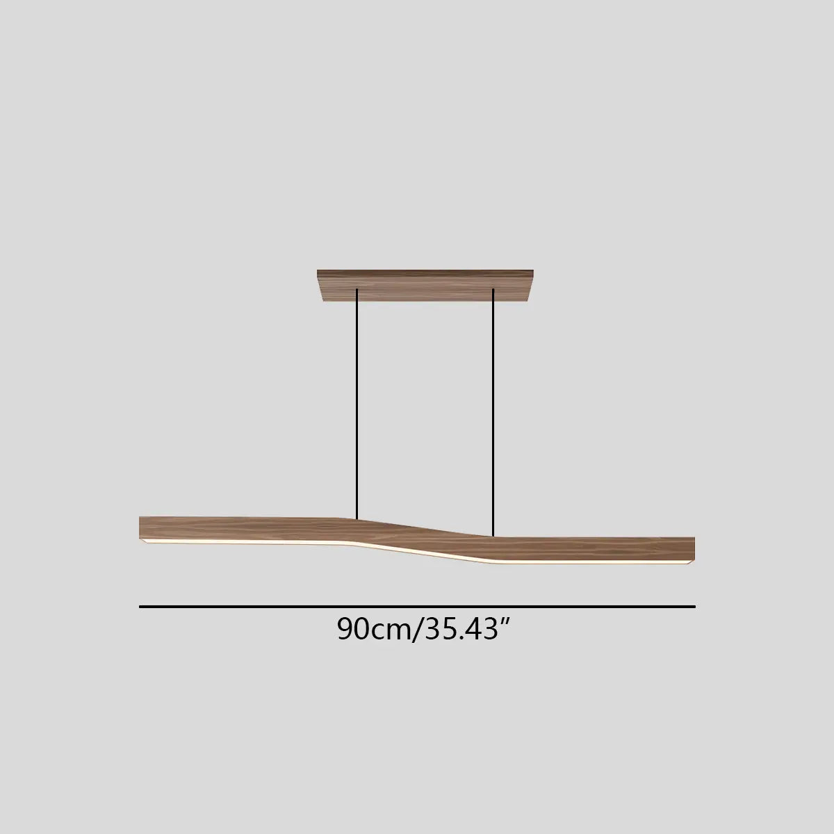 Antizer Woodgrain Linear Pendant Light for Kitchen