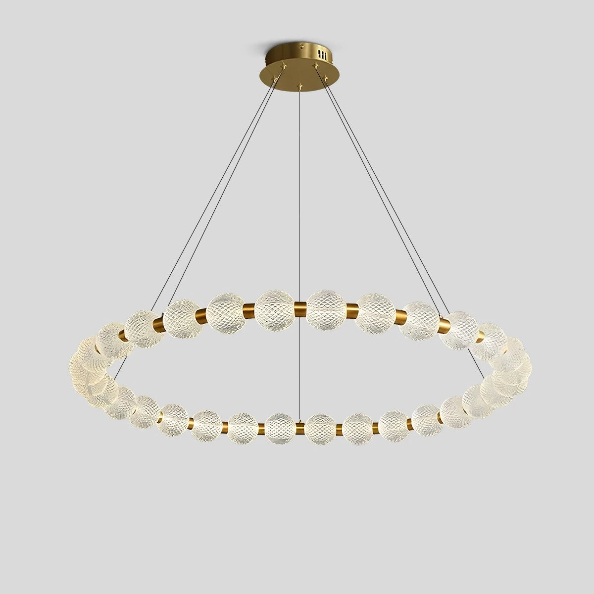Antizer Modern Ring Pearl Chandelier for Living Room