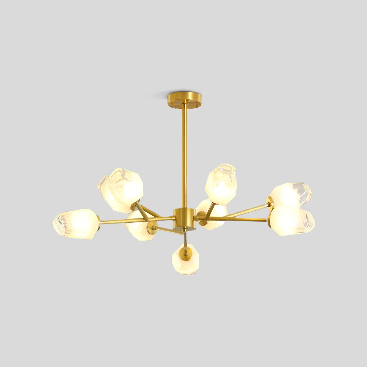 Antizer Crystal Bud Copper Chandelier for Living Room