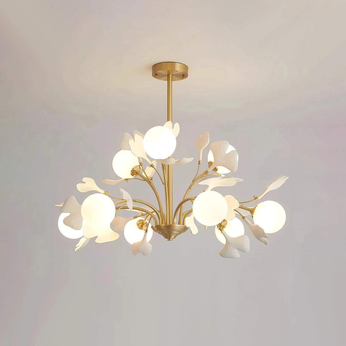Antizer Thalassa Ginkgo Chandelier for Living Room 9 Lights Warm Light