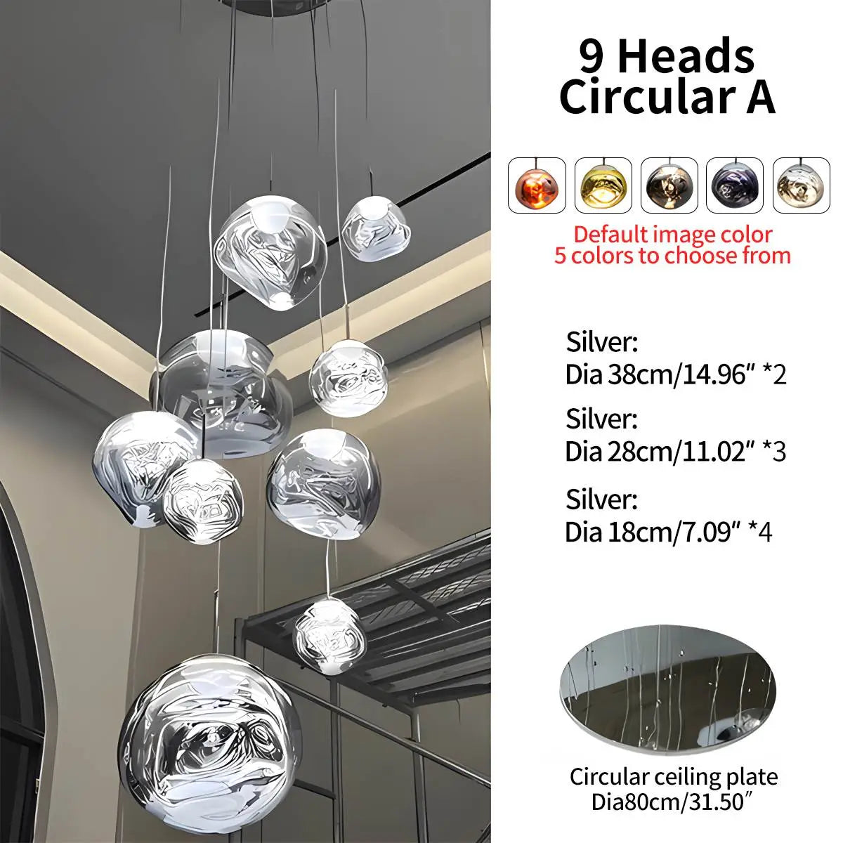 Antizer Large Lava Chandelier Customization
