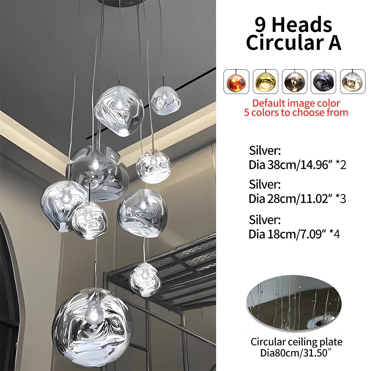 Antizer Large Lava Chandelier Customization