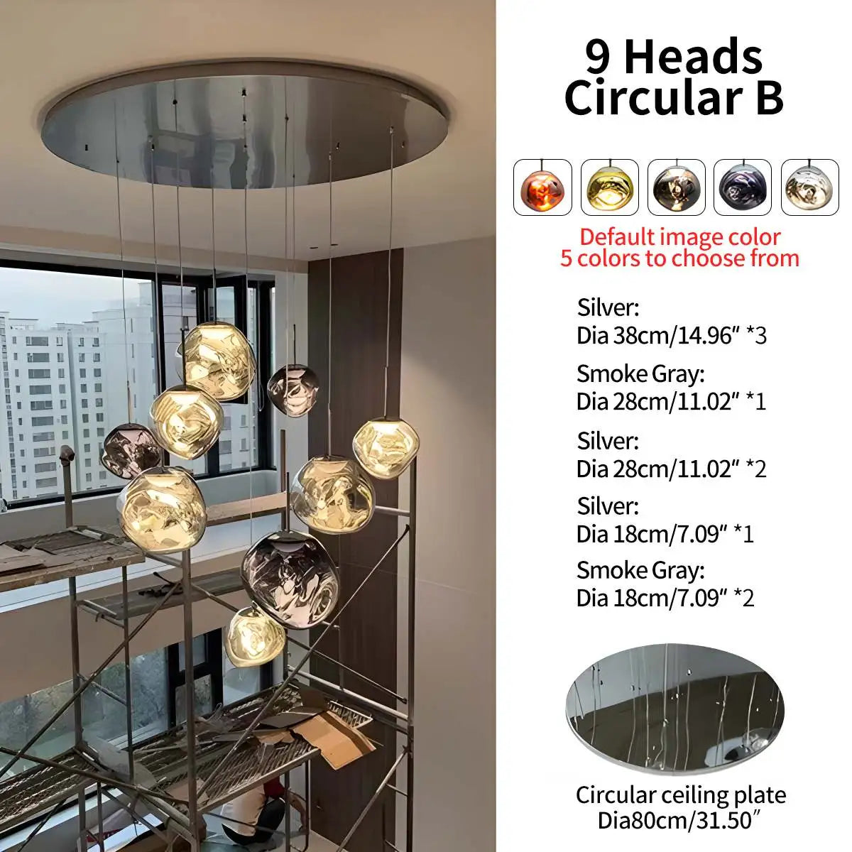 Antizer Large Lava Chandelier Customization