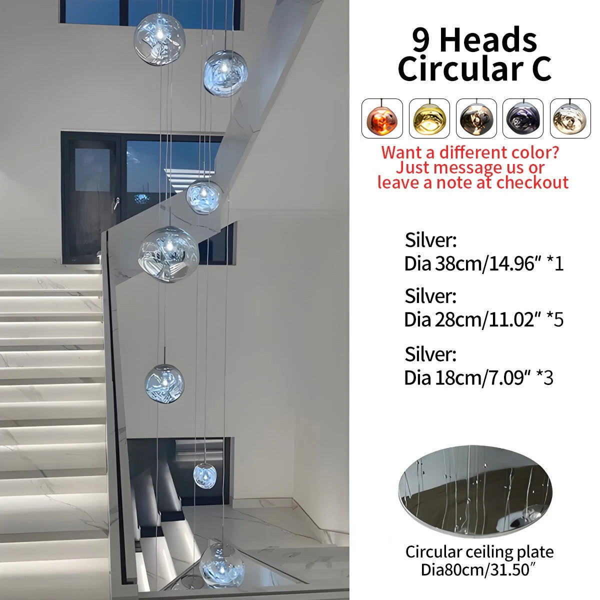 Antizer Large Lava Chandelier Customization