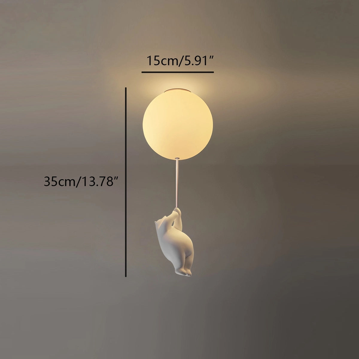 Antizer Modern Cartoon Balloon Bear Ceiling Light