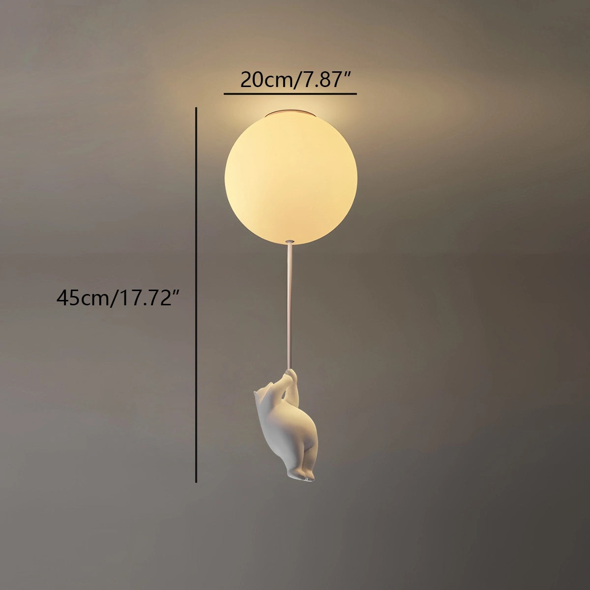 Antizer Modern Cartoon Balloon Bear Ceiling Light