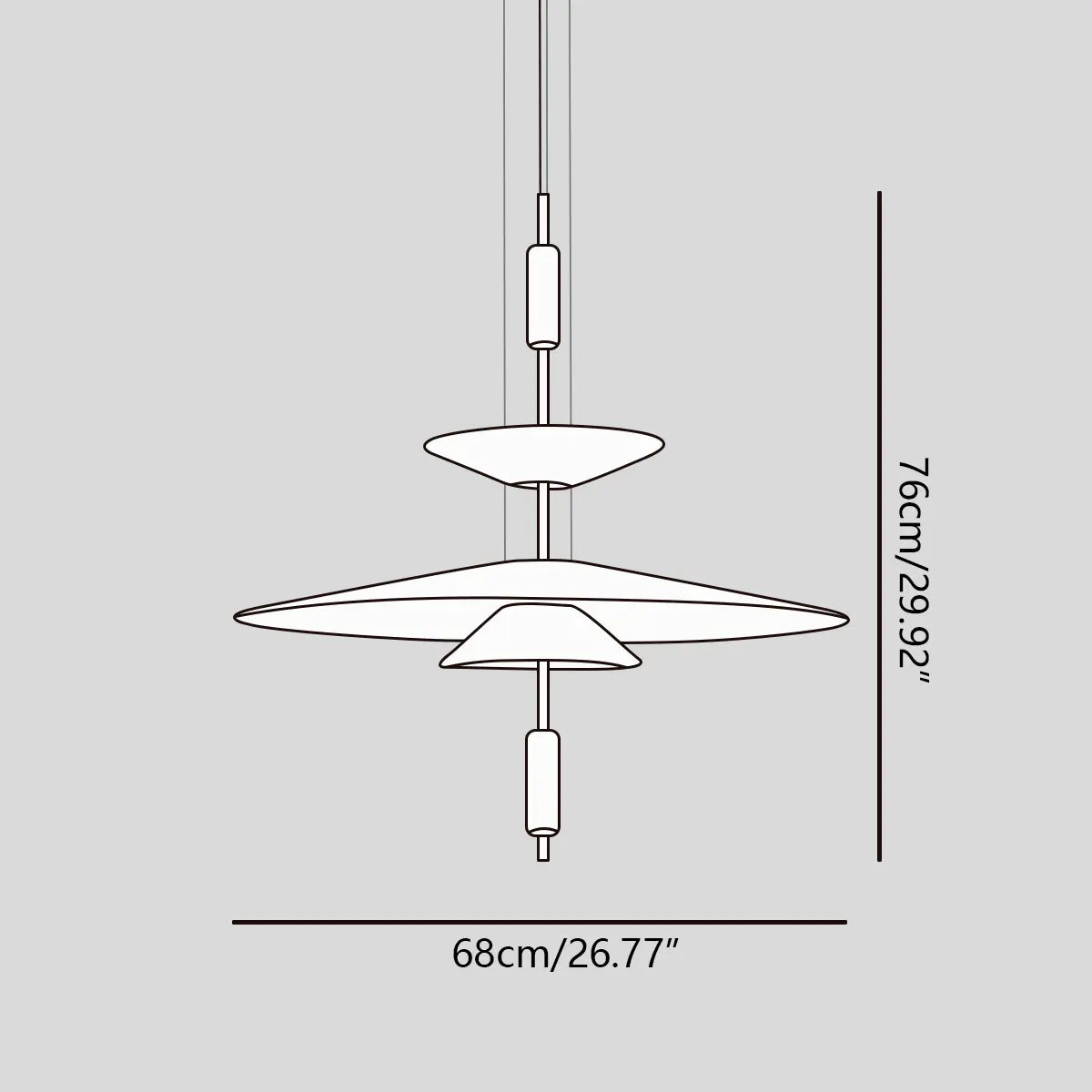 Antizer Layered Disc Pendant Light for Dining Room