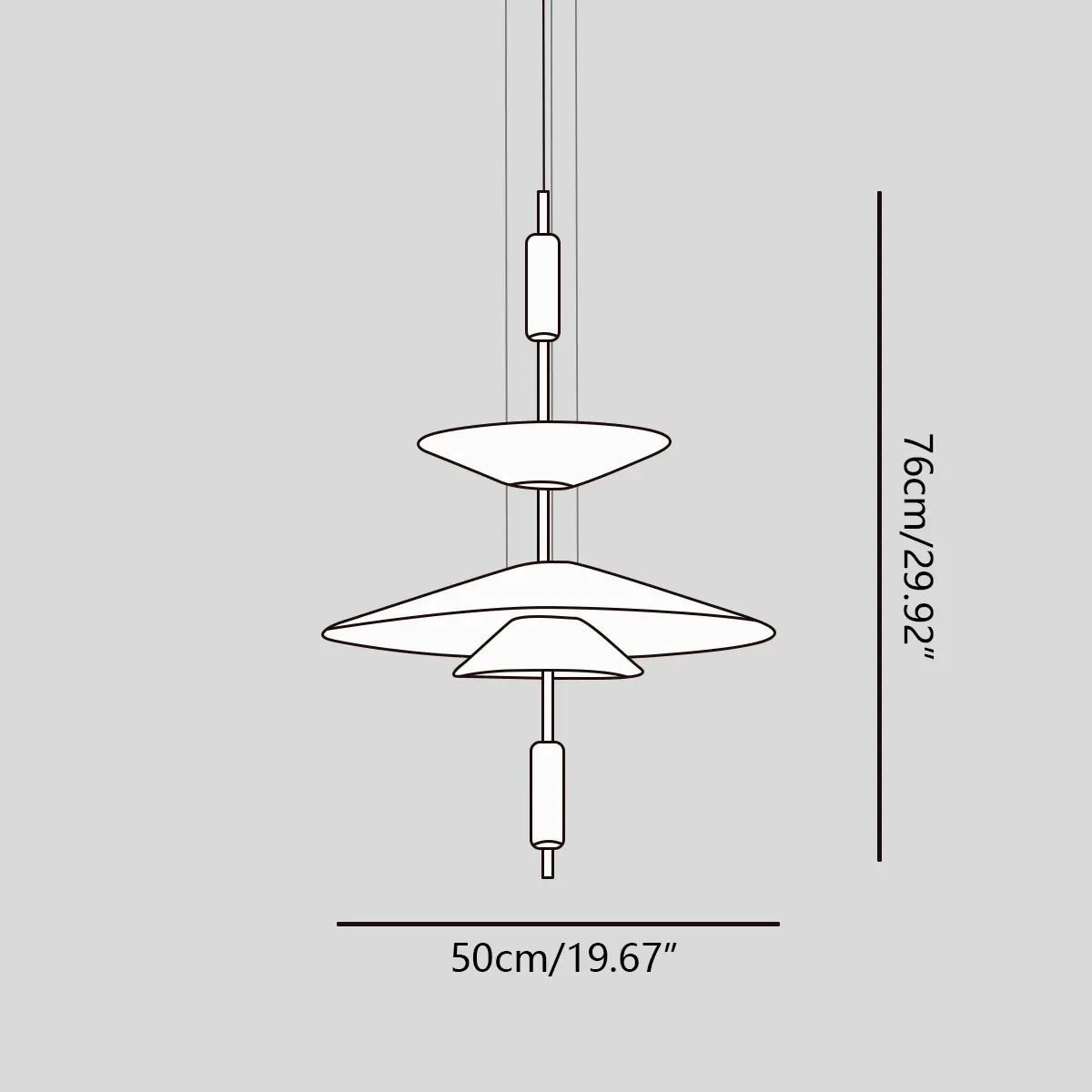 Antizer Layered Disc Pendant Light for Dining Room