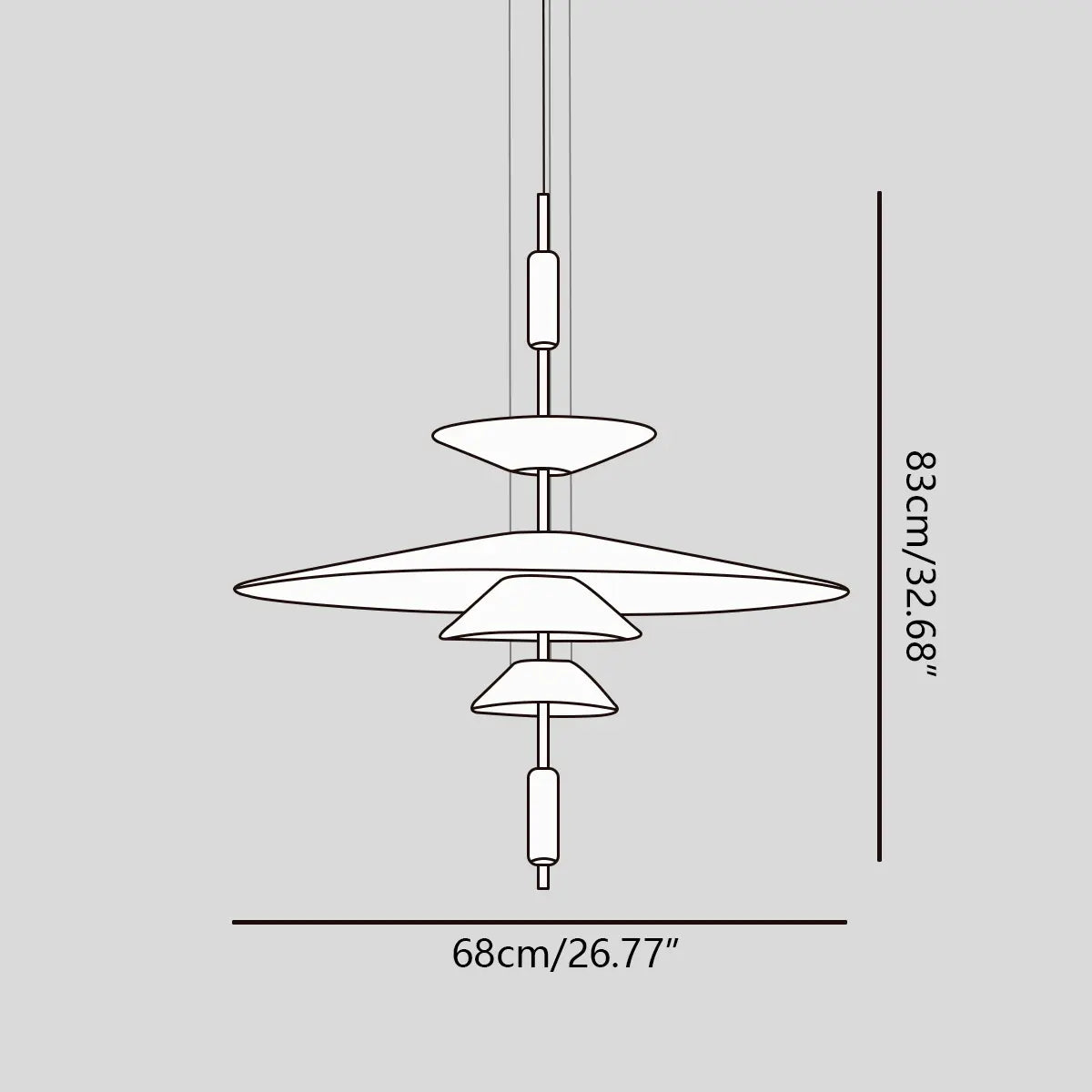 Antizer Layered Disc Pendant Light for Dining Room